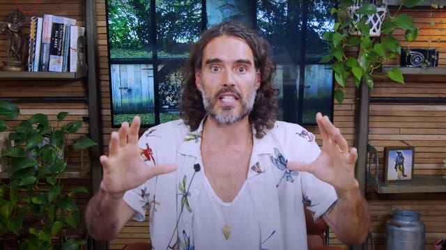 Screengrab taken from footage issued on the YouTube page of Russell Brand during his denial of the accusations made against him