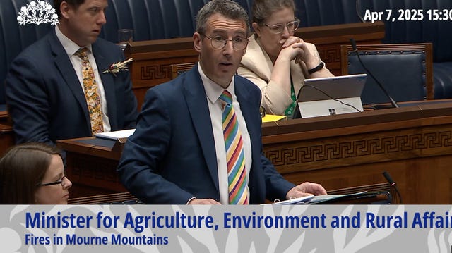 Minister Andrew Muir speaking in the Northern Ireland Assembly