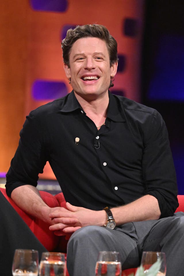 James Norton smiling while appearing on The Graham Norton Show