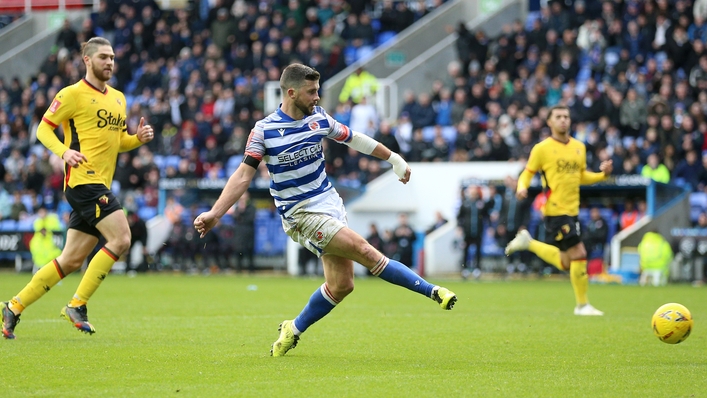 Shane Long scored Reading’s second goal in their win over Watford (Nigel French/PA)