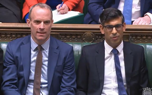 Dominic Raab and Rishi Sunak