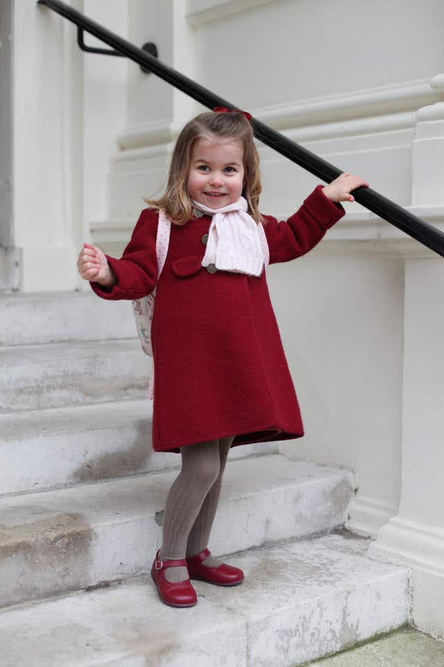 Princess Charlotte on her first day at nursery (HRH The Duchess of Cambridge/PA)