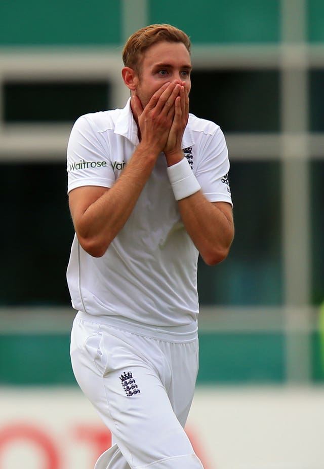 Stuart Broad can hardly hide his disbelief after the wicket of Australia's Adam Voges at Trent Bridge in 2015