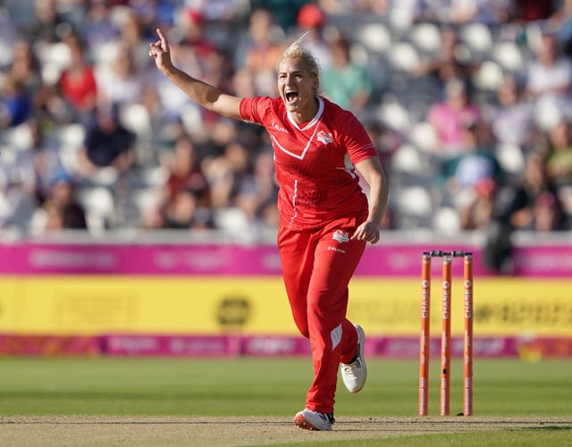 Katherine Brunt starred in England's win over New Zealand (Zac Goodwin/PA)