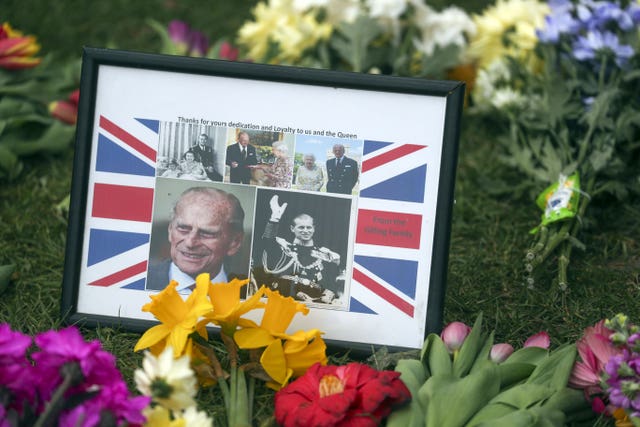 Floral tributes for Duke of Edinburgh in Windsor