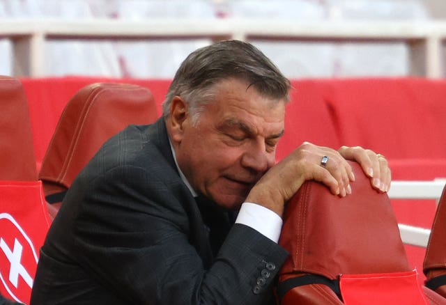 Sam Allardyce sinks into this chair during West Brom's costly defeat at Arsenal in May. Former England manager Allardyce returned to the Premier League following more than two and a half years away to replace the sacked Slaven Bilic in December. However, the 66-year-old was unable to preserve his record of having never been relegated from the top flight as a manager. His club's immediate return to the Sky Bet Championship was confirmed by the 3-1 defeat at Emirates Stadium