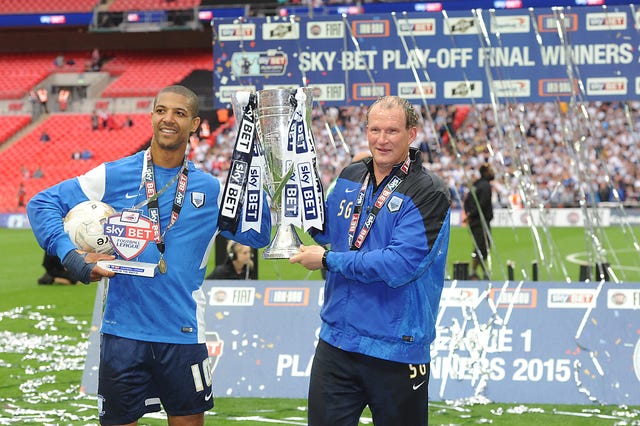 Beckford (left) worked well under the influence of Simon Grayson (right)