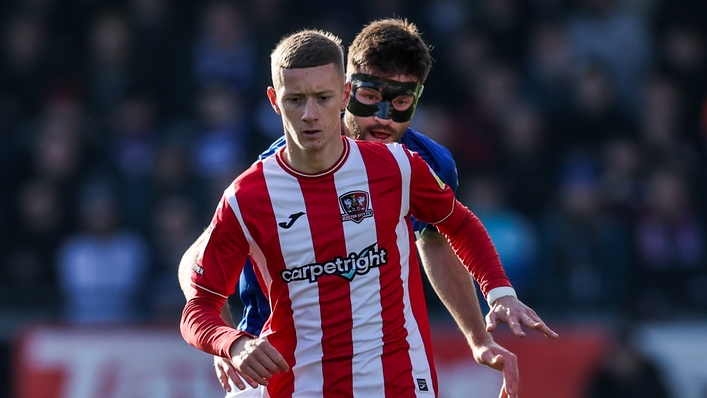 Jay Stansfield completed the scoring for Exeter (Steven Paston/PA).