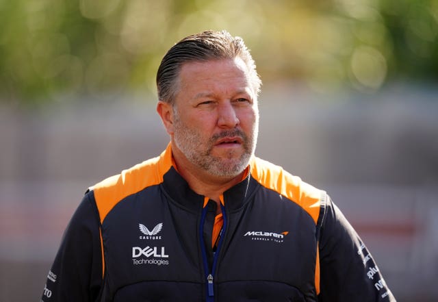 Zak Brown ahead of a race