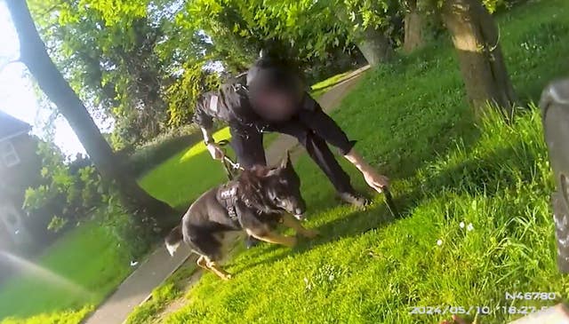 Bodycam footage image of the crossbow being retrieved after Jason King was shot