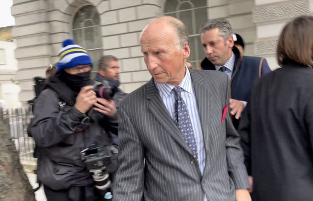 Mark Hankinson leaves Westminster Magistrates’ Court in London after he was fined for giving advice to countrymen about how to covertly carry out illegal fox hunts