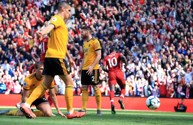 Sadio Mane scored twice as Liverpool beat Wolves