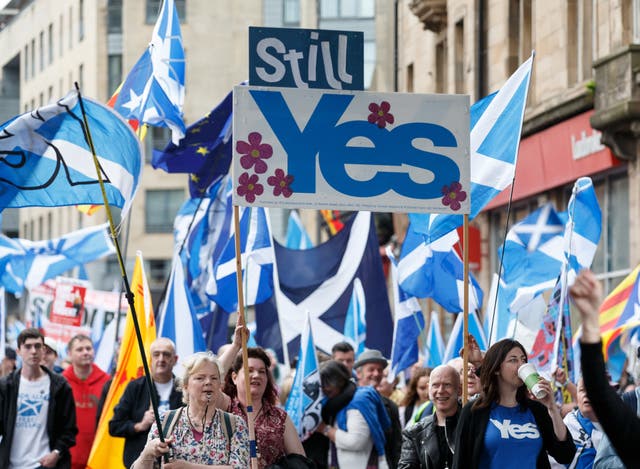 Scottish independence supporters 