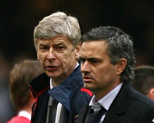 Arsene Wenger and Jose Mourinho, whose rivalry has lasted over a decade