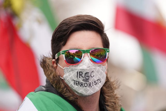 People protest outside Downing Street