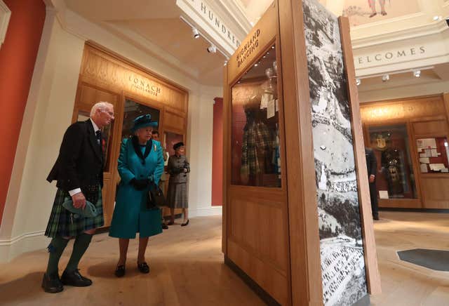 The Queen visiting the Duke of Rothesay Highland Games Pavilion in Scotland. Andrew Milligan/PA Wire