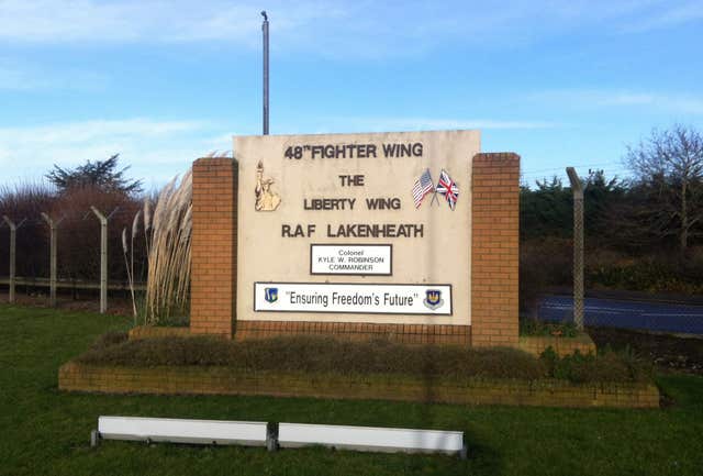 RAF Lakenheath in Norfolk (Emma Sword/PA)