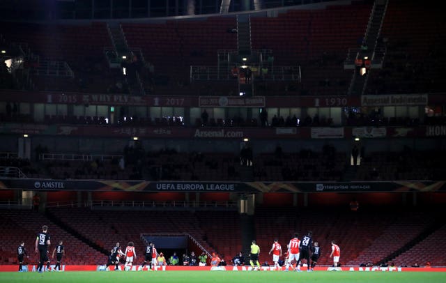 A sparse crowd saw Emery's final game