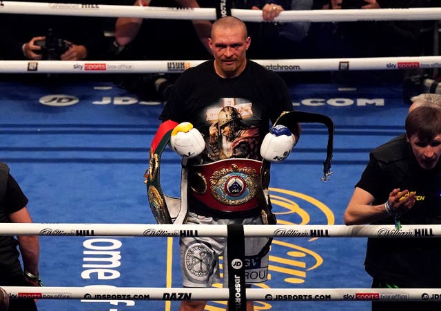 Oleksandr Usyk is the new WBA, IBF and WBO heavyweight champion (Nick Potts/PA)