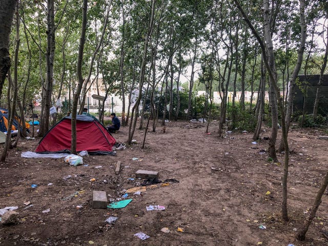Tents near Calais