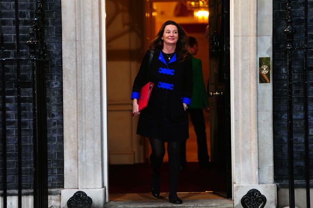 Gillian Keegan leaves 10 Downing Street after being appointed the 10th education secretary in the past 12 years (Victoria Jones/PA)