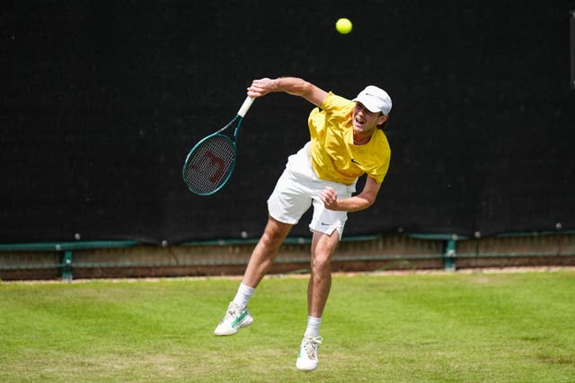 Jack Pinnington Jones serves