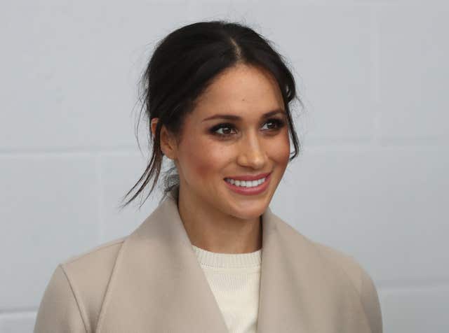 Meghan during a visit to the Eikon Exhibition Centre in Lisburn (Niall Carson/PA) 