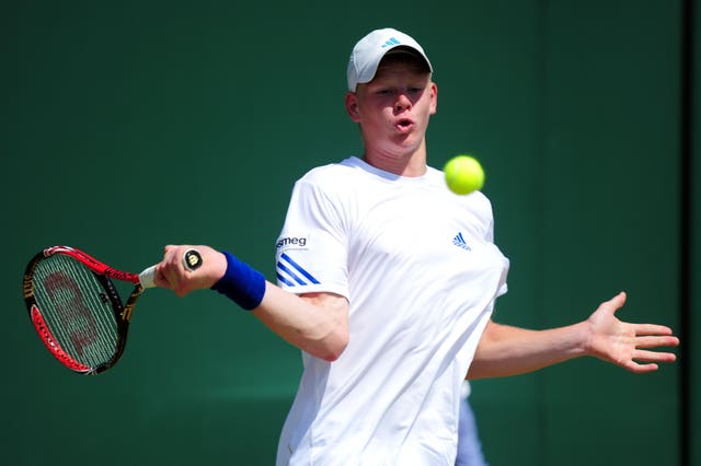 In the Wimbledon Boy's Singles against Joao Pedro Sorgi in 2011 