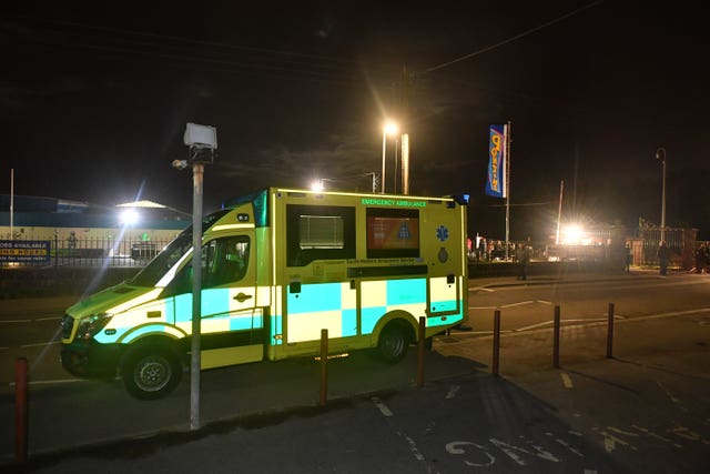 Ambulance outside holiday park