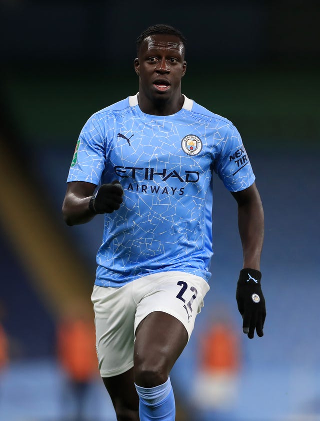 Mendy during a Carabao Cup third round match at the Etihad Stadium