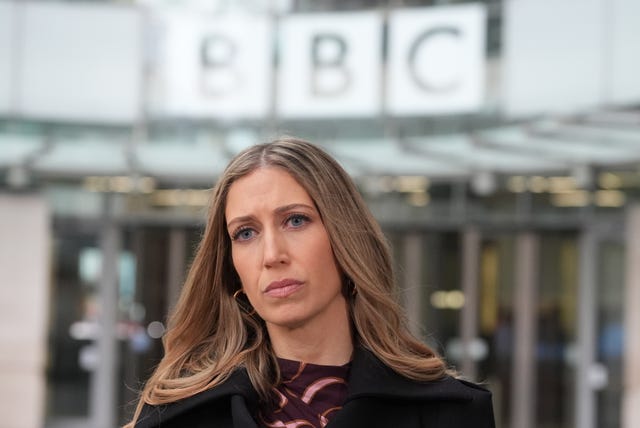 Shadow education secretary Laura Trott outside BBC Broadcasting House 