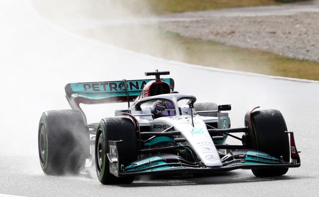 Mercedes’ Lewis Hamilton during pre-season testing in Barcelona