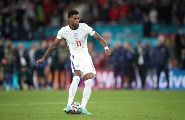 Marcus Rashford misses in the Euro 2020 final penalty shoot-out 