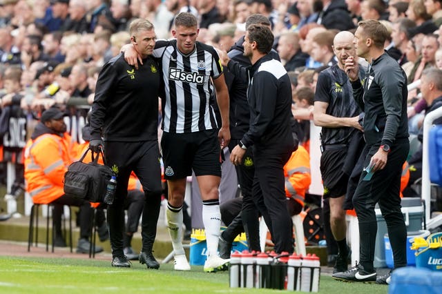 Newcastle defender Sven Botman is a doubt for Saturday's trip to Brighton with an ankle injury