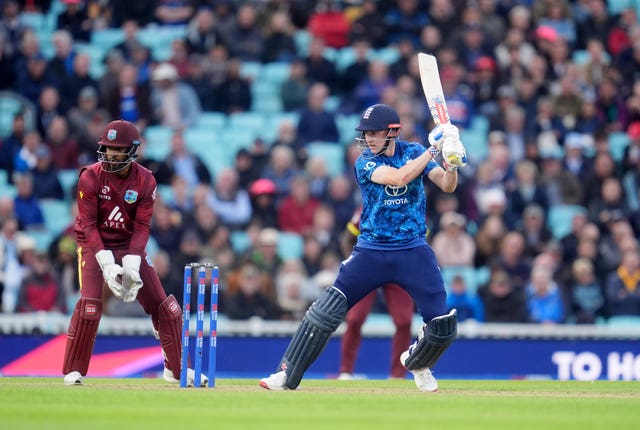 England’s Harry Brook batting during the third one-day international