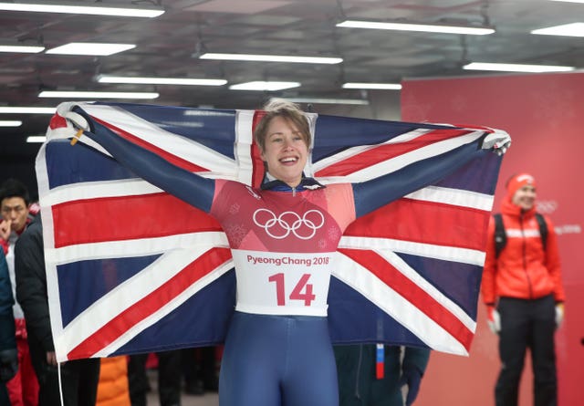 Lizzy Yarnold won the women's skeleton at a second successive Olympics