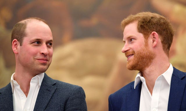Prince of Wales, left and Duke of Sussex