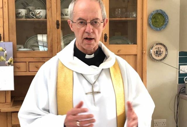 The Archbishop of Canterbury will deliver his Easter sermon in a video recorded in his flat at Lambeth Palace. Caroline Welby