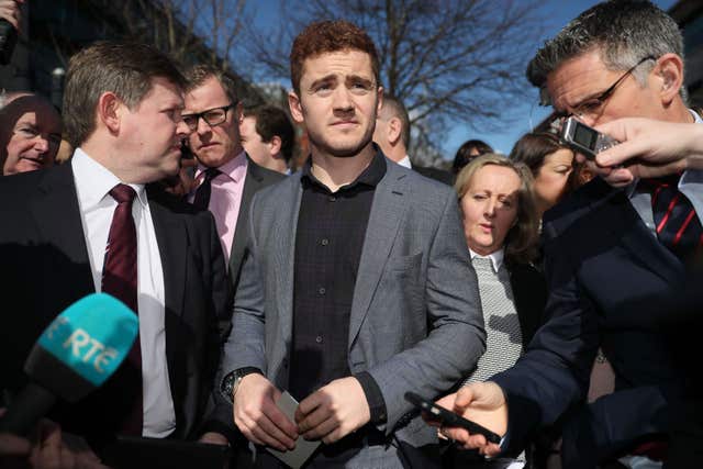 Paddy Jackson leaving Belfast Crown Court after he was found not guilty (Brian Lawless/PA)