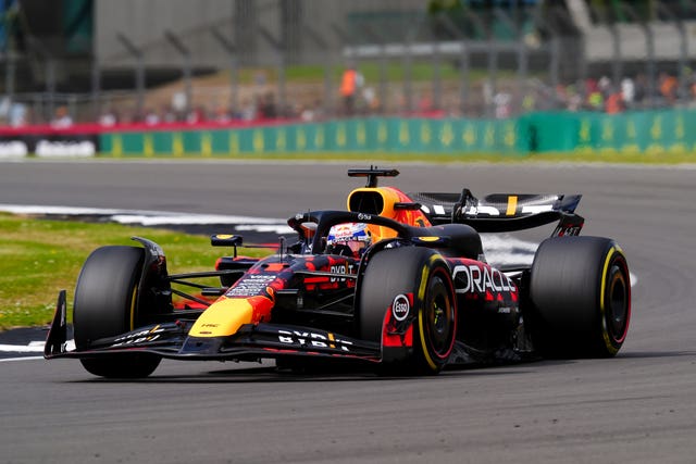 Max Verstappen driving at Silverstone