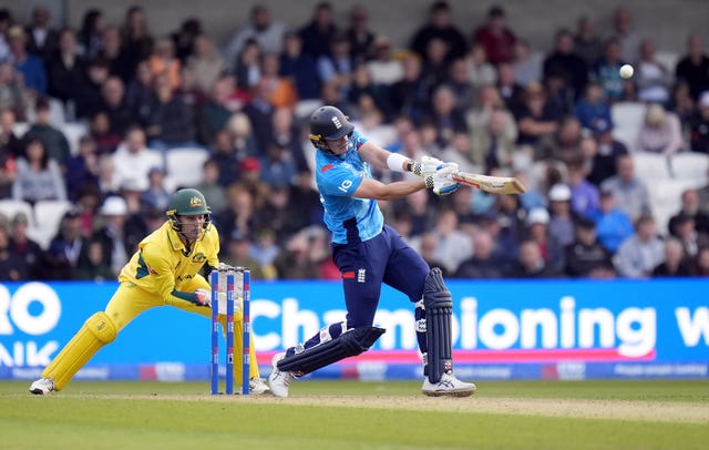 Jamie Smith bats for England in an ODI against Australia