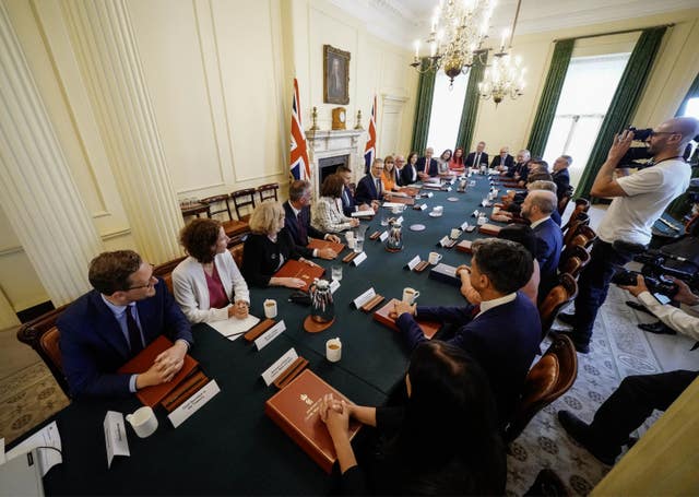 Labour Cabinet seated around a table 