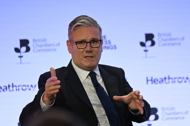 Sir Keir Starmer during his BCC speech 