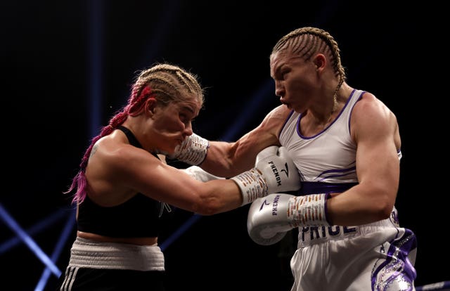 Lauren Price, right, has won both of her professional bouts (Steven Paston/PA)