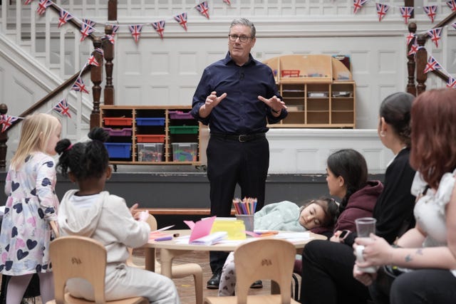 Prime Minister Sir Keir Starmer meets pupils during a visit to Rosendale Primary School in West Dulwich, south London 