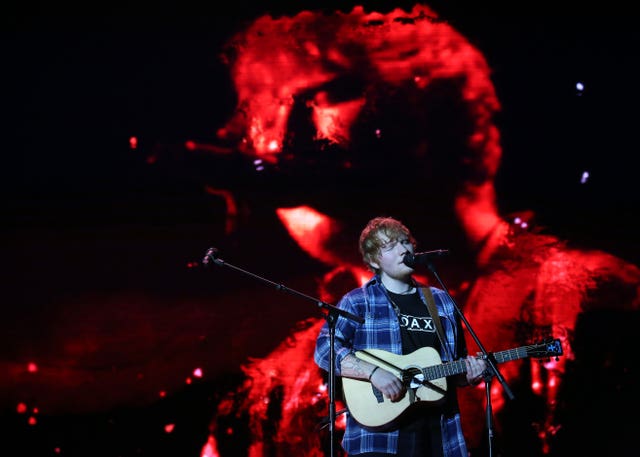 Ed Sheeran is hotly tipped to be the big winner on Wednesday night (Isabel Infantes/PA)