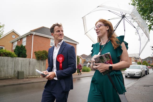 Alistair Strathern and Angela Rayner 