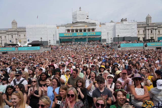 Crowds in Trafalgar Square