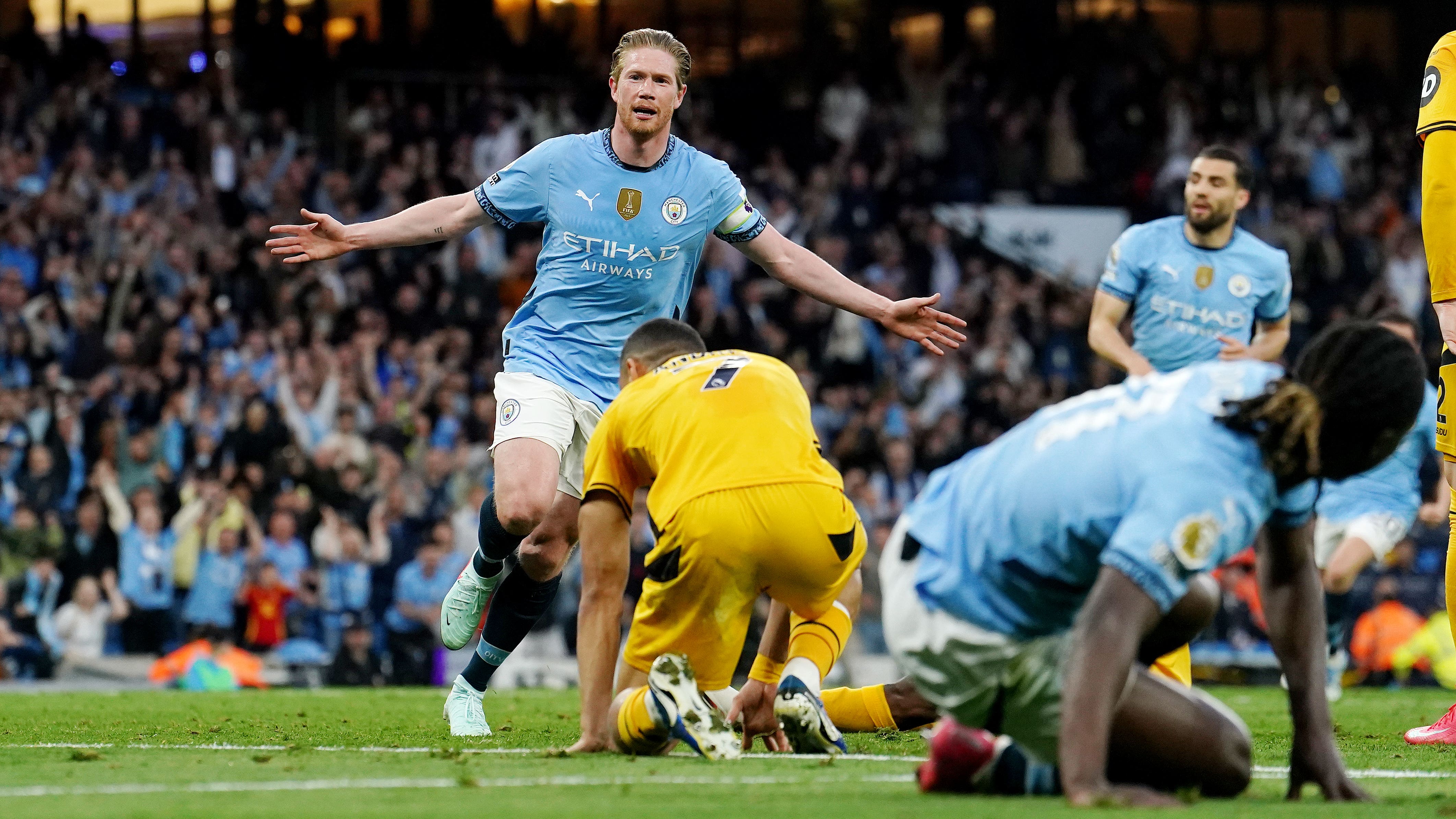 Kevin De Bruyne scored the only goal of the game (Martin Rickett/PA)