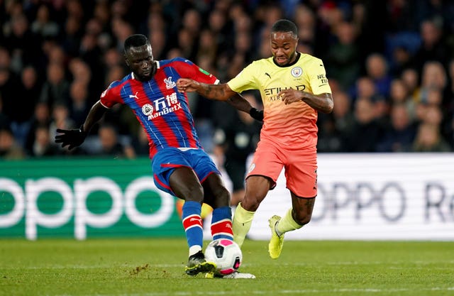 Sterling was booked at the start of the second half